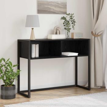 ARDEBO.de - Beistelltisch Schwarz Eichen-Optik 100 x 36 x 75 cm
