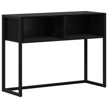 Beistelltisch Schwarz Eichen-Optik 100 x 36 x 75 cm