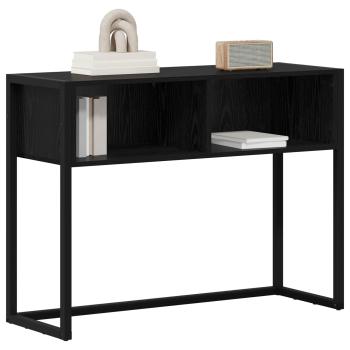Beistelltisch Schwarz Eichen-Optik 100 x 36 x 75 cm