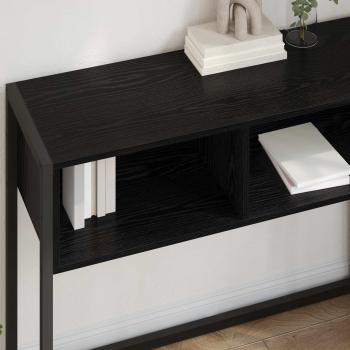 Beistelltisch Schwarz Eichen-Optik 100 x 36 x 75 cm