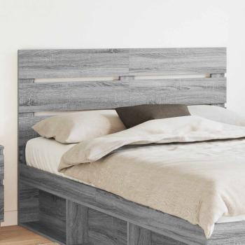 ARDEBO.de - Kopfteil Graues Sonoma Holzwerkstoff