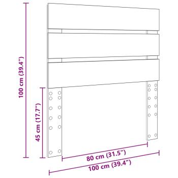 Kopfteil Beton Grau Holzwerkstoff