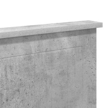 Kopfteil Beton Grau Holzwerkstoff