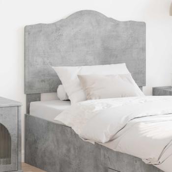 ARDEBO.de - Kopfteil Beton Grau Holzwerkstoff