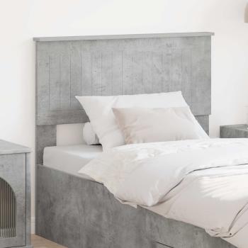 ARDEBO.de - Kopfteil Beton Grau Holzwerkstoff