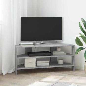 ARDEBO.de - EckTVSchrank 100 x 40,5 x 45 cm Betongrau Holzwerkstoff