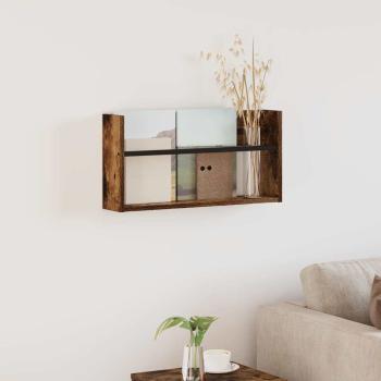 ARDEBO.de - Magazinregal Räuchereiche 60 x 12 x 30 cm Holzwerkstoff