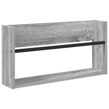 Magazinregal 2 Stk. Sonoma-Grau 60 x 12 x 30 cm Holzwerkstoff