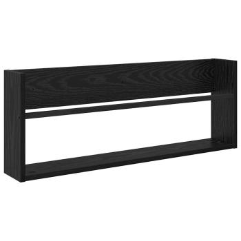 Magazinregal 2 Stk. Schwarz Eichen-Optik 80 x 12 x 30 cm