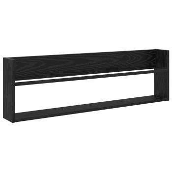 Magazinregal 2 Stk. Schwarz Eichen-Optik 100 x 12 x 30 cm