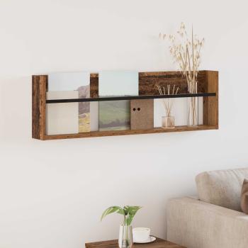 ARDEBO.de - Magazinregal mit Regal Altholz 100 x 12 x 30 cm Holzwerkstoff