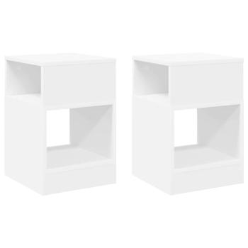 Beistelltisch 2 stk. Wei? 30,5 x 30 x 45 cm Holzwerkstoff