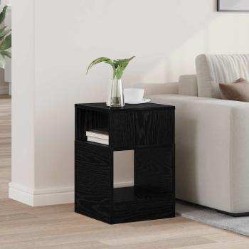 ARDEBO.de - Beistelltisch Schwarz Eichen-Optik 30,5 x 30 x 45 cm