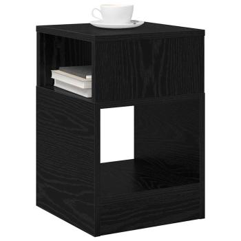 Beistelltisch Schwarz Eichen-Optik 30,5 x 30 x 45 cm