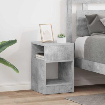 ARDEBO.de - Beistelltisch 2 stk. Beton Grau 30,5 x 30 x 45 cm Holzwerkstoff