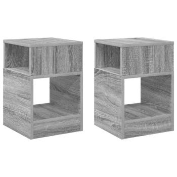Beistelltisch 2 stk. Graues Sonoma 30,5 x 30 x 45 cm
