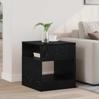 ARDEBO.de - Beistelltisch Schwarz Eichen-Optik 40,5 x 40 x 45 cm