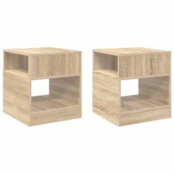 Beistelltisch 2 stk. Sonoma-Eiche 40,5 x 40 x 45 cm