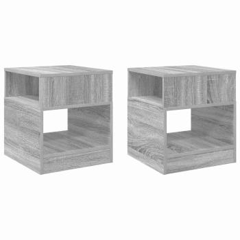 Beistelltisch 2 stk. Graues Sonoma 40,5 x 40 x 45 cm