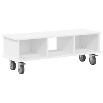 TV-Ständer 100 x 35 x 35 cm Weiß Holzwerkstoff