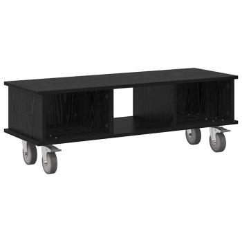 TV-Ständer 100 x 35 x 35 cm Schwarz Eichen-Optik Holzwerkstoff