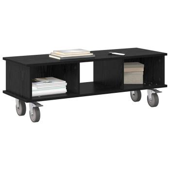 TV-Ständer 100 x 35 x 35 cm Schwarz Eichen-Optik Holzwerkstoff