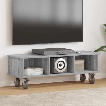 ARDEBO.de - TV-Ständer 100 x 35 x 35 cm Sonoma-Grau Holzwerkstoff