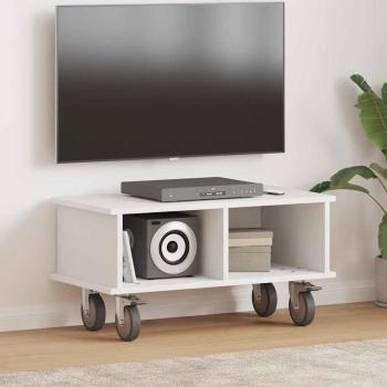 ARDEBO.de - TV-Ständer 68,5 x 35 x 35 cm Weiß Holzwerkstoff