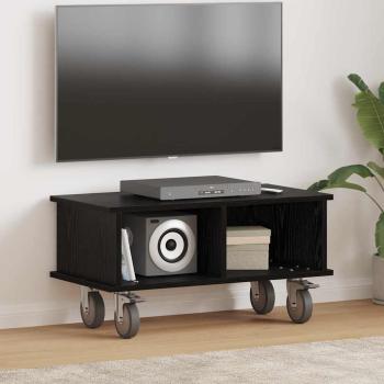 ARDEBO.de - TV-Ständer 68,5 x 35 x 35 cm Schwarz Eichen-Optik Holzwerkstoff