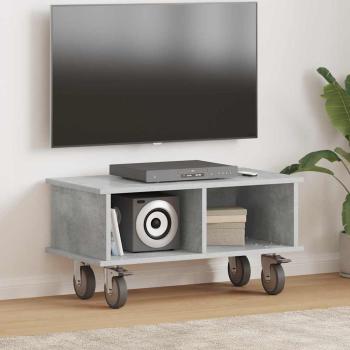ARDEBO.de - TV-Ständer 68,5 x 35 x 35 cm Betongrau Holzwerkstoff