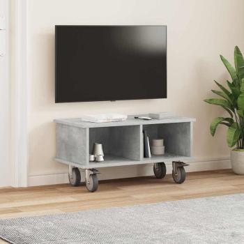 TV-Ständer 68,5 x 35 x 35 cm Betongrau Holzwerkstoff