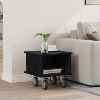 ARDEBO.de - TV-Ständer 37 x 35 x 35 cm Schwarz Eichen-Optik Holzwerkstoff