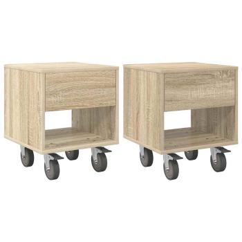 Nachttisch 2 stk. Sonoma-Eiche 40,5 x 40 x 48 cm Holzwerkstoff