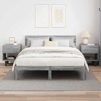 Nachttisch 2 stk. Graues Sonoma 40,5 x 40 x 48 cm Holzwerkstoff