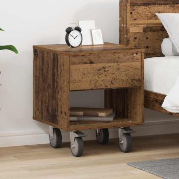 ARDEBO.de - Nachttisch Altholz 40,5 x 40 x 48 cm Holzwerkstoff