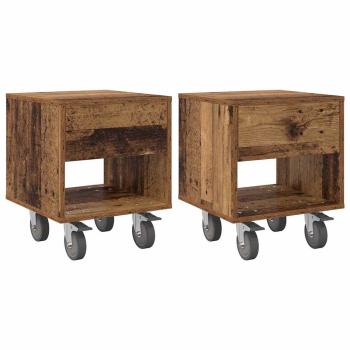 Nachttisch 2 stk. Altholz 40,5 x 40 x 48 cm Holzwerkstoff
