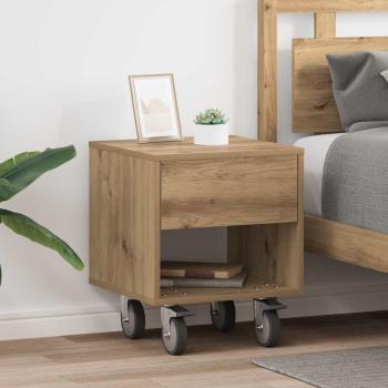 ARDEBO.de - Nachttisch 2 stk. Artisan-Eiche 40,5 x 40 x 48 cm Holzwerkstoff