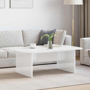 ARDEBO.de - Couchtisch Hochglanz Weiß 93 x 53 x 33 cm Holzwerkstoff