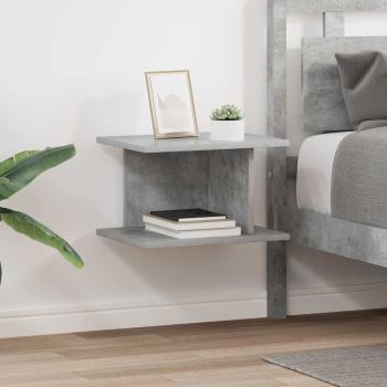 ARDEBO.de - Nachttisch 2 stk. Beton Grau 40 x 30 x 25 cm Holzwerkstoff