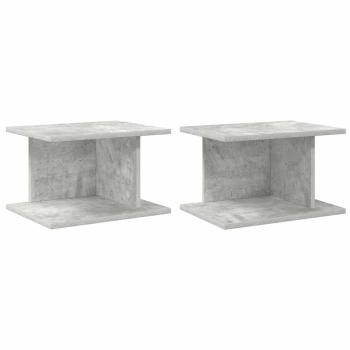 Nachttisch 2 stk. Beton Grau 40 x 30 x 25 cm Holzwerkstoff