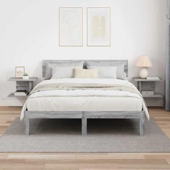 Nachttisch 2 stk. Graues Sonoma 40 x 30 x 25 cm Holzwerkstoff