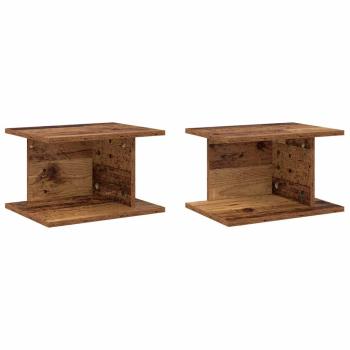 Nachttisch 2 stk. Altholz 40 x 30 x 25 cm Holzwerkstoff