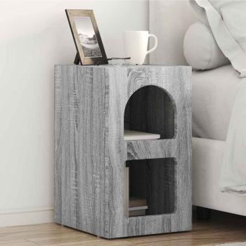 ARDEBO.de - Nachttisch ELST Sonoma-Grau 29,5 x 33,5 x 50 cm Holzwerkstoff