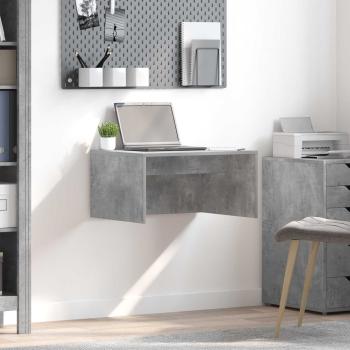 ARDEBO.de - Wandtisch Beton Grau Holzwerkstoff 60 x 45 x 30 cm