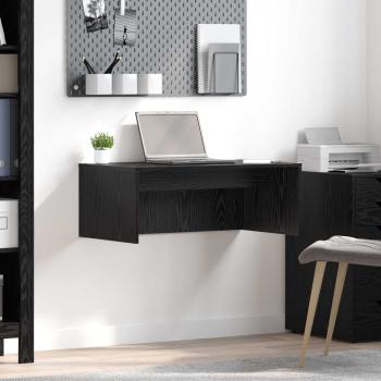 ARDEBO.de - Wandtisch Schwarz Eichen-Optik Holzwerkstoff 80 x 45 x 30 cm