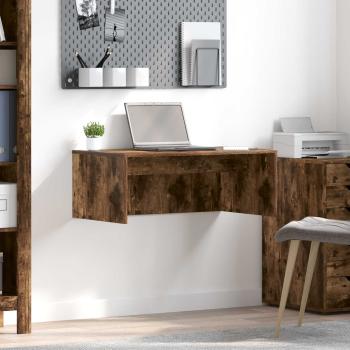 ARDEBO.de - Wandtisch Geräucherte Eiche Holzwerkstoff 80 x 45 x 30 cm