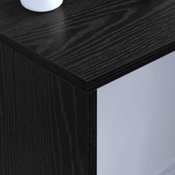Wandtisch Schwarz Eichen-Optik Holzwerkstoff 100 x 45 x 30 cm