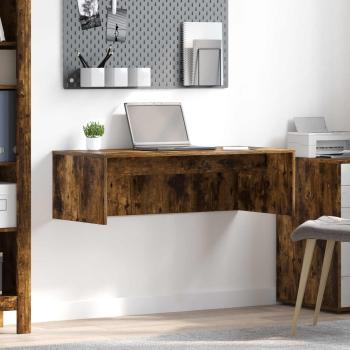 ARDEBO.de - Wandtisch Geräucherte Eiche Holzwerkstoff 100 x 45 x 30 cm