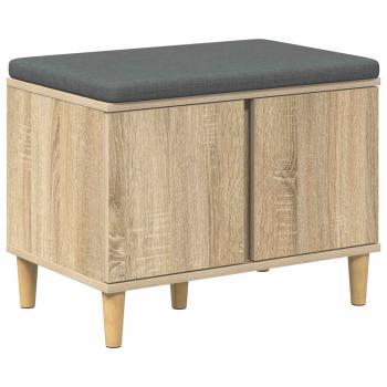 Flurbank mit Kissen mit Speicher Sonoma-Eiche 60 x 38 x 46 cm