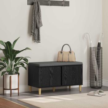 ARDEBO.de - Flurbank mit Kissen mit Speicher Schwarze Eiche 80 x 38 x 46 cm